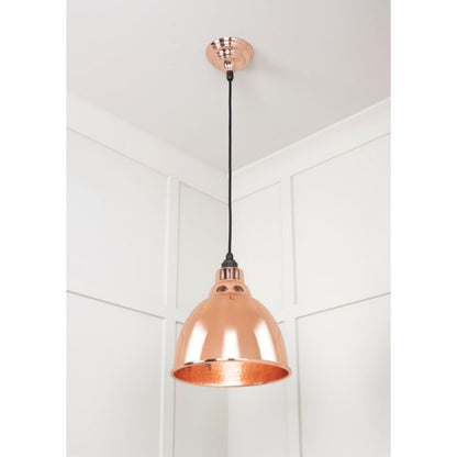 From the Anvil Hammered Copper Brindley Pendant Ceiling Light
