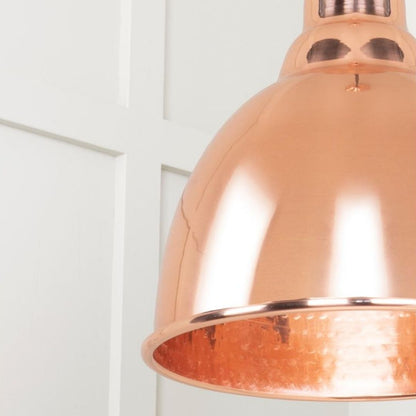 From the Anvil Hammered Copper Brindley Pendant Ceiling Light