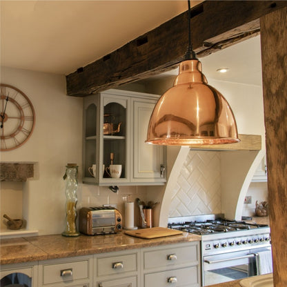From the Anvil Hammered Copper Brindley Pendant Ceiling Light