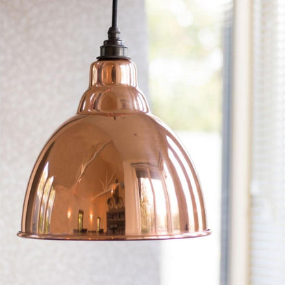 From the Anvil Hammered Copper Brindley Pendant Ceiling Light