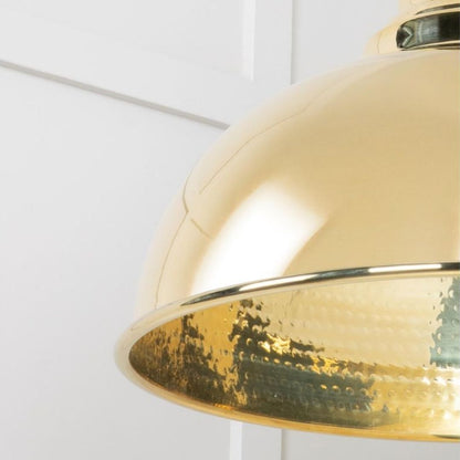 From the Anvil Hammered Brass Harborne Pendant Ceiling Light