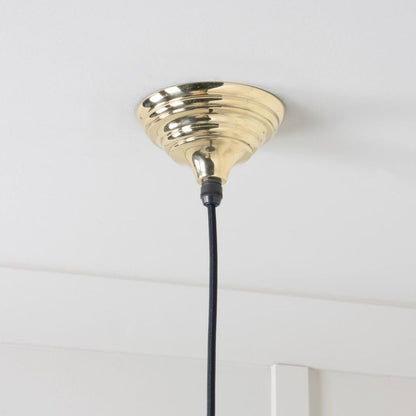 From the Anvil Hammered Brass Harborne Pendant Ceiling Light