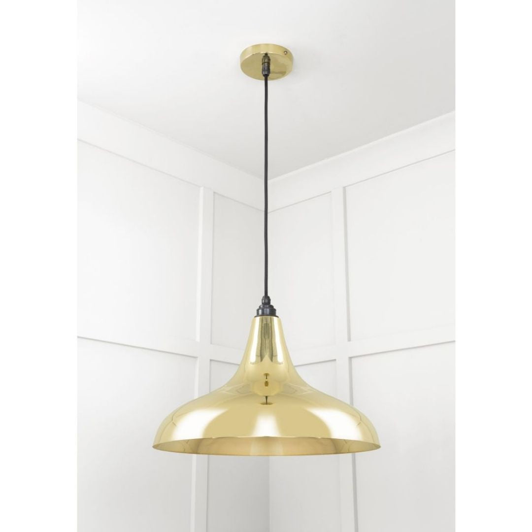 From the Anvil Smooth Brass Frankley Pendant Ceiling Light