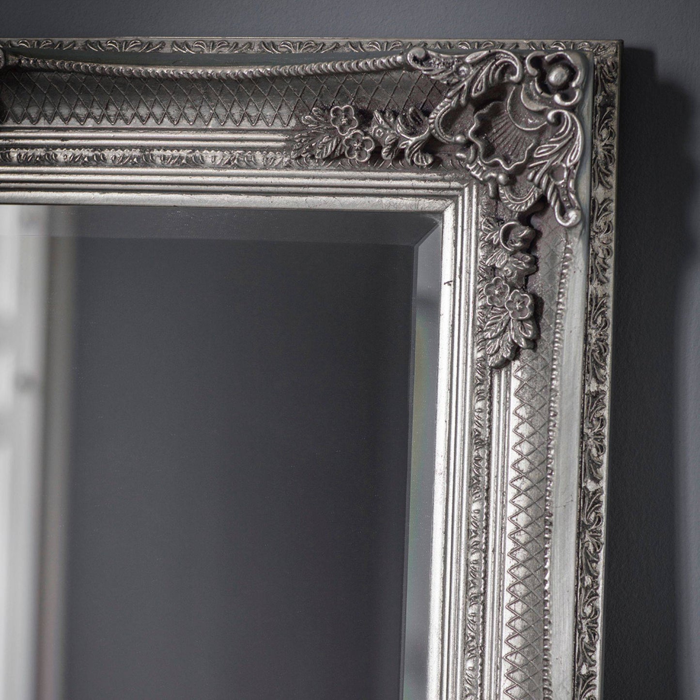 Abbey 65x31cm Leaner Silver Mirror