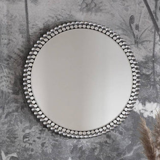 Fallon 80cm Silver Round Mirror