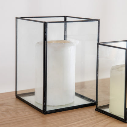 HADIZA CANDLE HOLDER BLACK MED