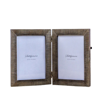 Duxbury Brown Double Photo Frame