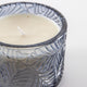 Theo Sandalwood Glass Candle Jar Blue