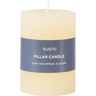Rustic Small Pillar Candle in Ivory