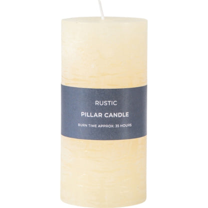 Rustic Large Pillar Candle in Ivory