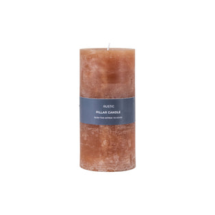 Rustic Pillar Candle Amber 70x140 mm