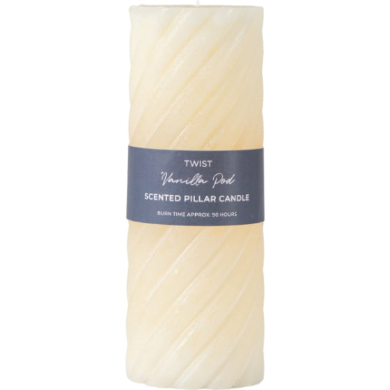 Pillar Twist Candle in Ivory