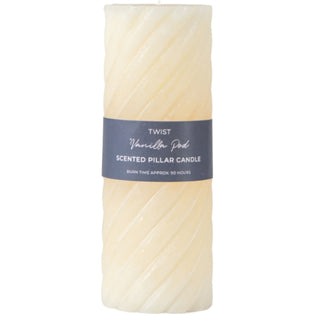 Pillar Twist Large Candle in Ivory