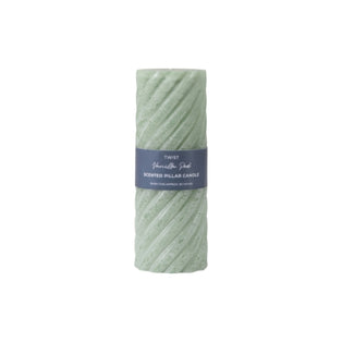 Pillar Large Twist Candle in Sage
