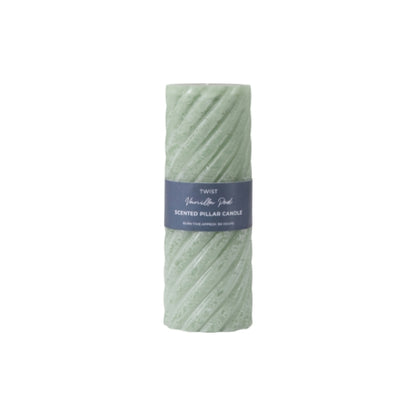 Pillar Large Twist Candle in Sage