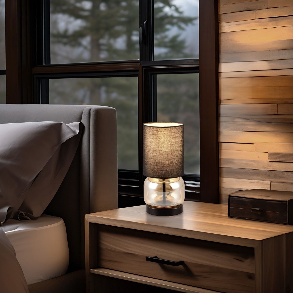 Elio Amber Table Lamp