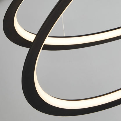 Swirl LED Black Ceiling Pendant