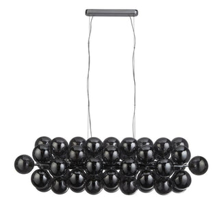 Berry 25 Light Chrome and Smoked Glass Linear Ceiling Pendant