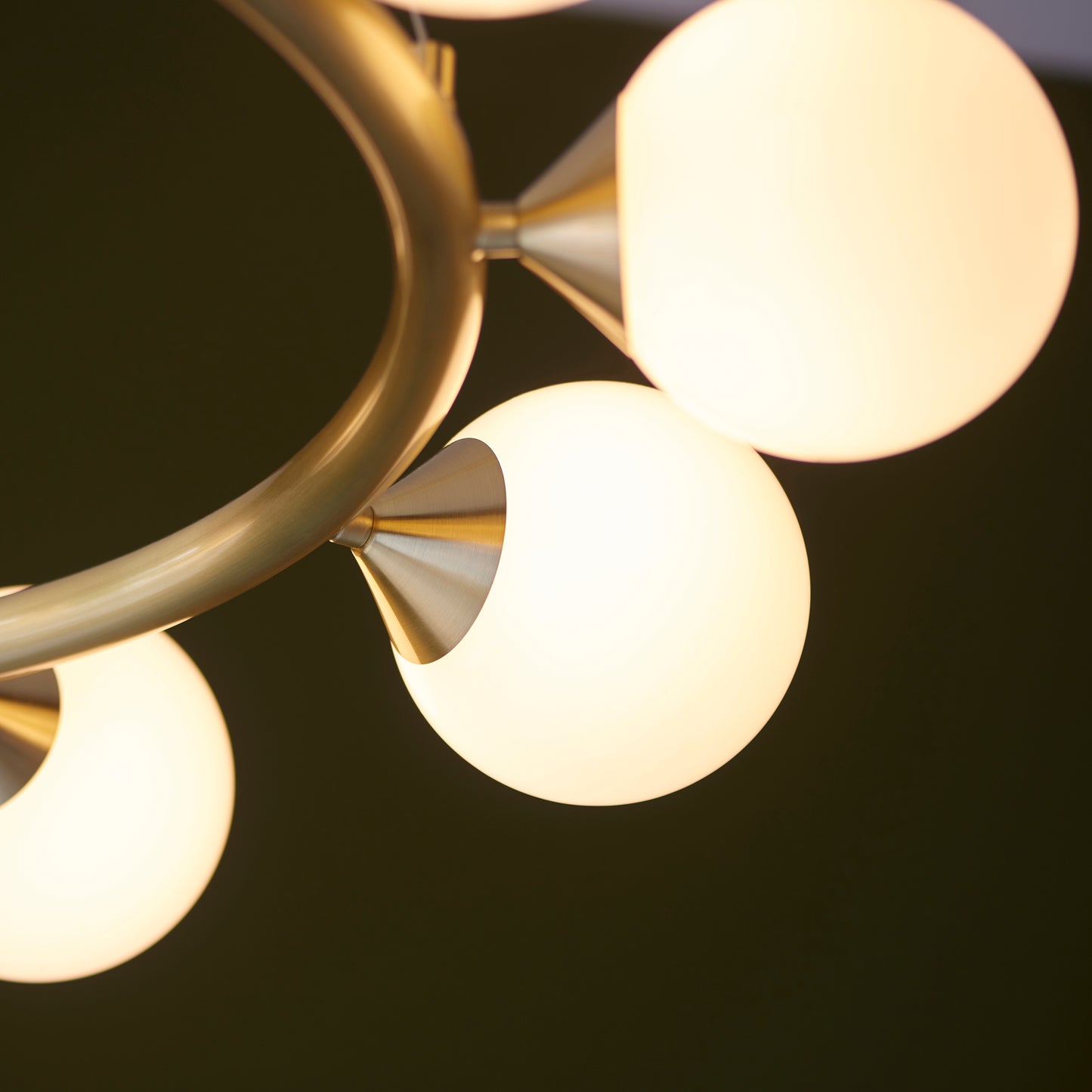 Ring 10 Light Pendant Satin Brass