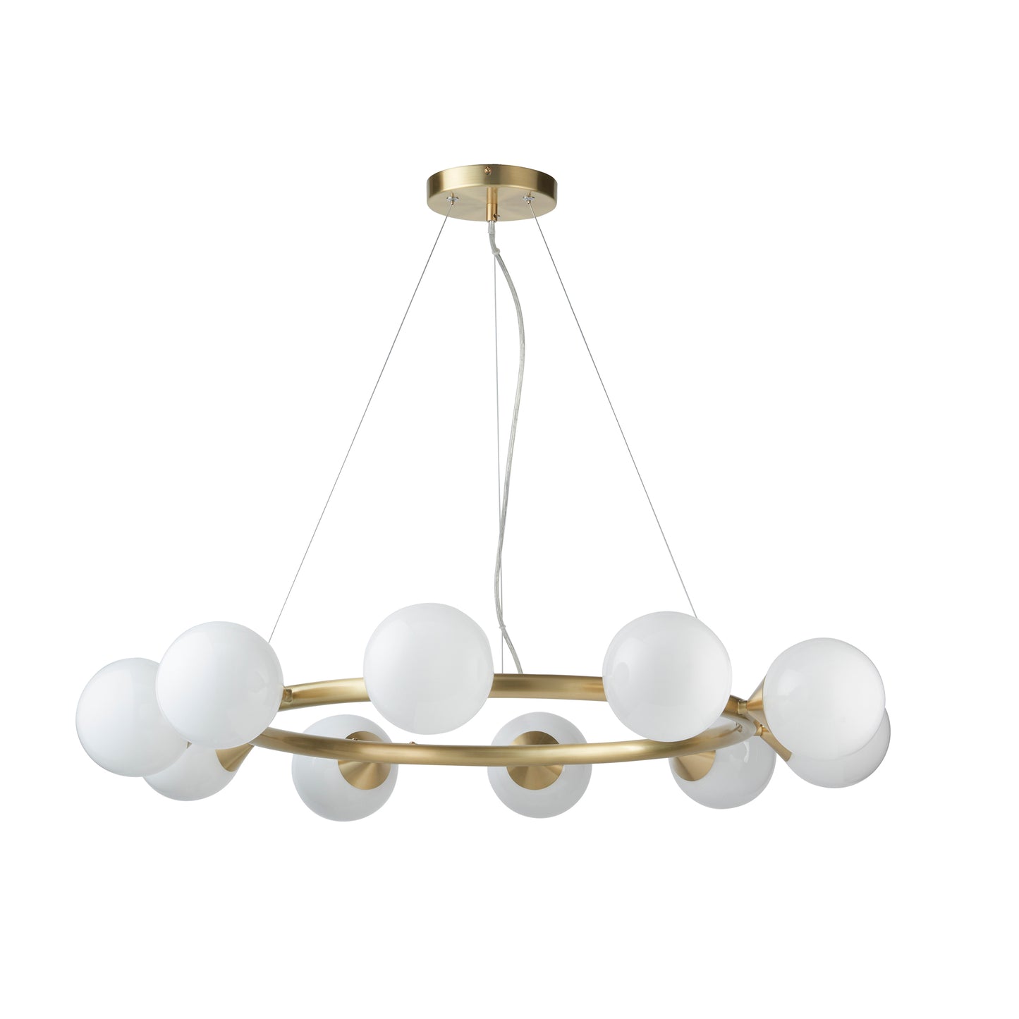 Ring 10 Light Pendant Satin Brass