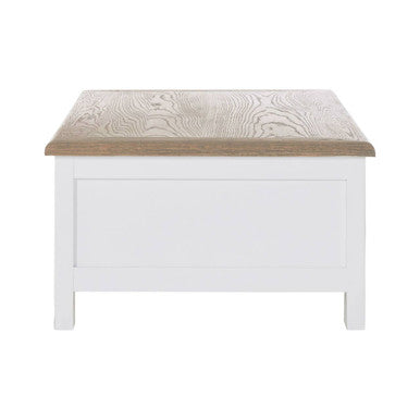 Hampstead White and Oak Wood 2 Drawer Coffee Table