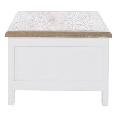 Hampstead White and Oak Wood 2 Drawer Coffee Table