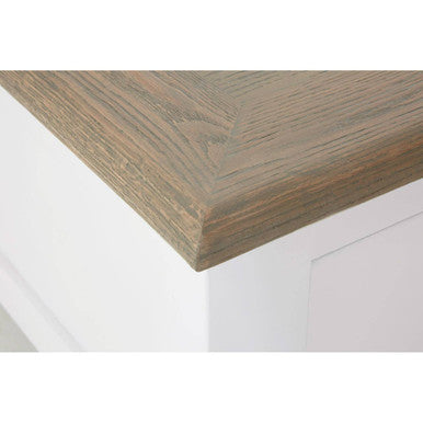 Hampstead White and Oak Wood 2 Drawer Coffee Table