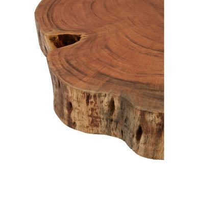 Almora Acacia Wood Log Coffee Table with Live Edge