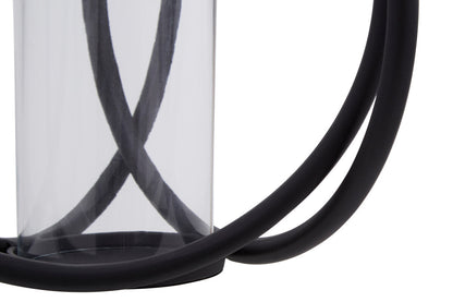 Medium Matte Black Finish Candle Holder