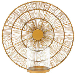 Gold Wire Wall Sconce Candle Holder