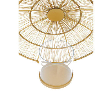 Gold Wire Wall Sconce Candle Holder