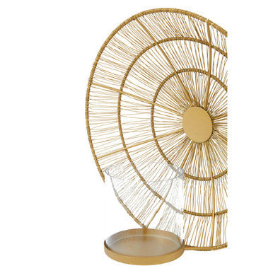Gold Wire Wall Sconce Candle Holder