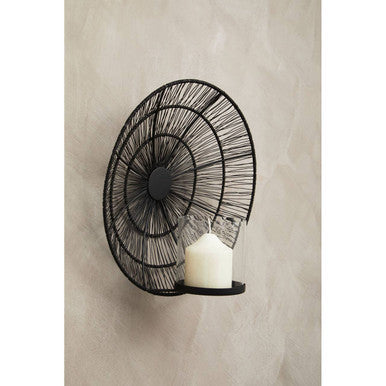 Black Wire Wall Sconce Candle Holder
