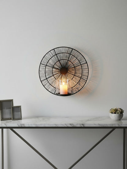 Black Wire Wall Sconce Candle Holder