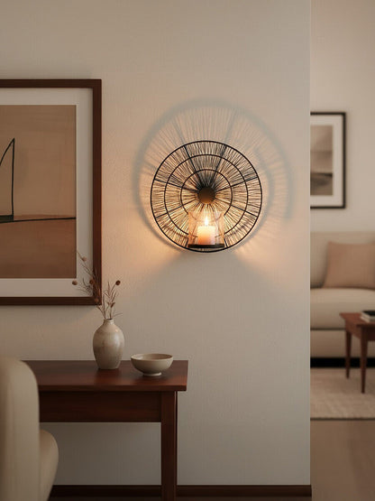 Black Wire Wall Sconce Candle Holder