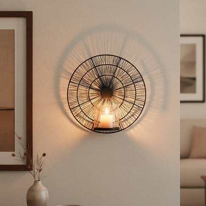 Black Wire Wall Sconce Candle Holder