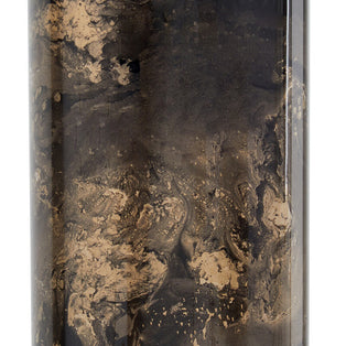 Black and Gold Marble Effect Candle Holder - Large