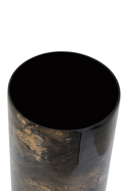 Black and Gold Marble Effect Large Candle Holder