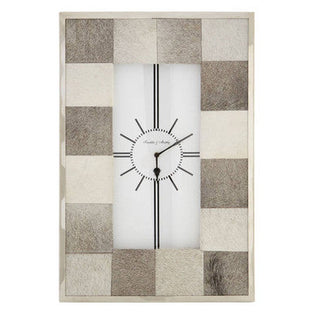 Leather Patchwork Wall Clock
