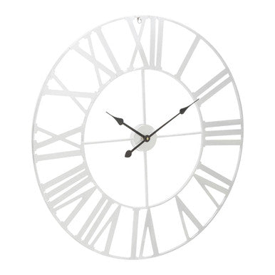 Dia Silver Metal Wall Clock - 80cm