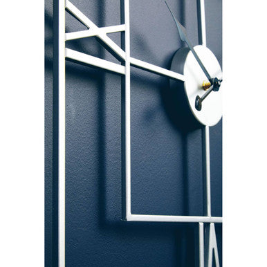Large Silver Finish Square Wall Clock