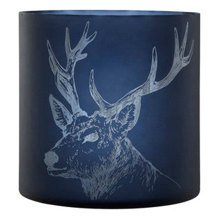 Stag Blue Candle Holder - Large