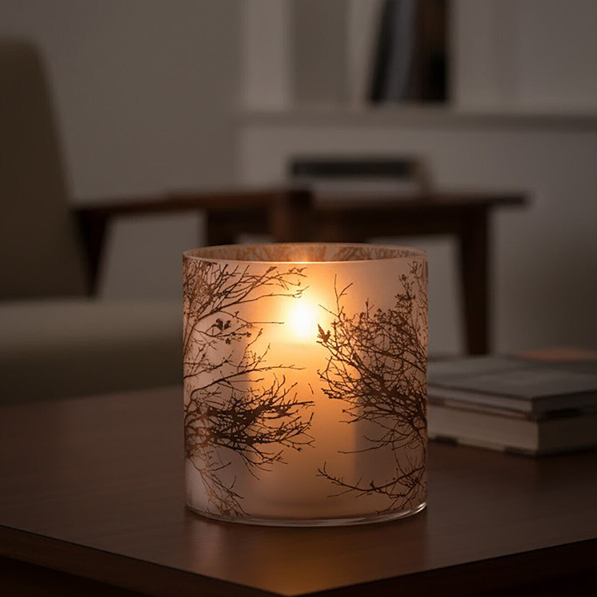 Large Glass Hurricane Candle Holder