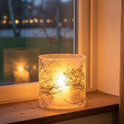 Large Glass Hurricane Candle Holder