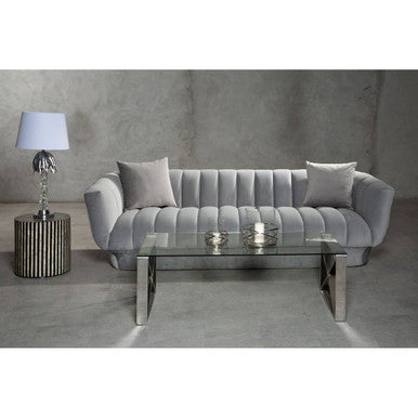 Large Silver Finish Candle Holder