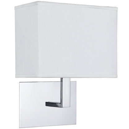 Polished Chrome & White Wall Light