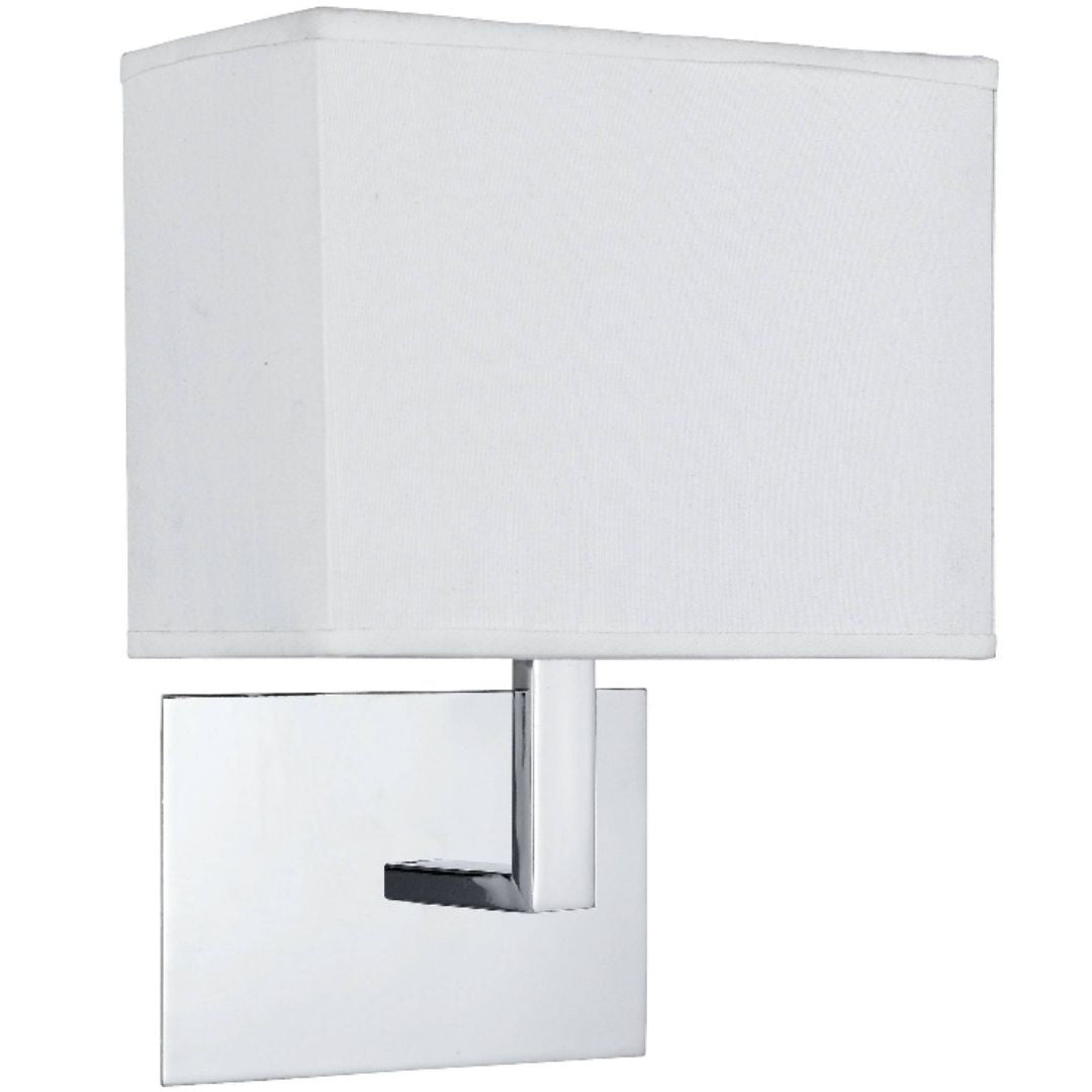 Polished Chrome & White Wall Light