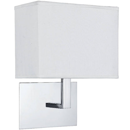 Polished Chrome & White Wall Light