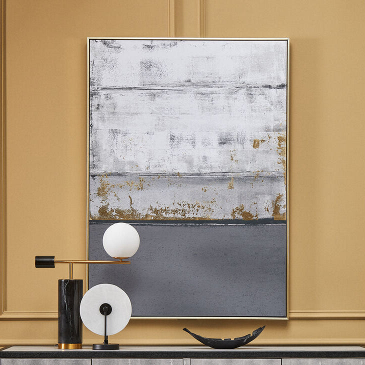 Grey and Gold Foil Wall Art | Astratto