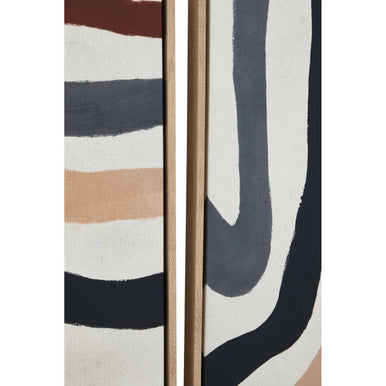 Set of Two Multi Coloured Abstract Wall Art | Astratto